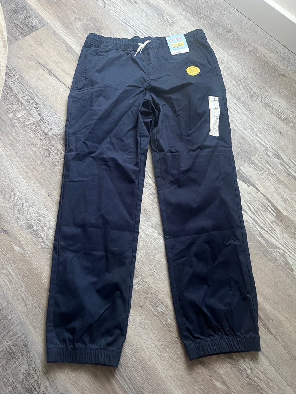 Cat & Jack Navy Elastic-Waist Jogger Pants with Drawstring